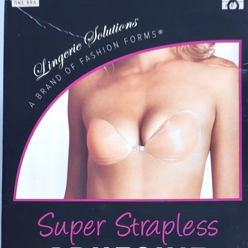 NWOT Fashion Forms Women's Super Strapless Adhesive Backless Bra - Nude - Size C